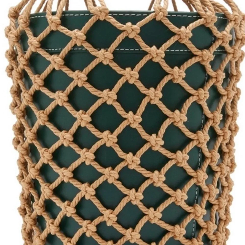 STAUD Moreau Leather Bucket Bag - Green - Picture 3 of 3